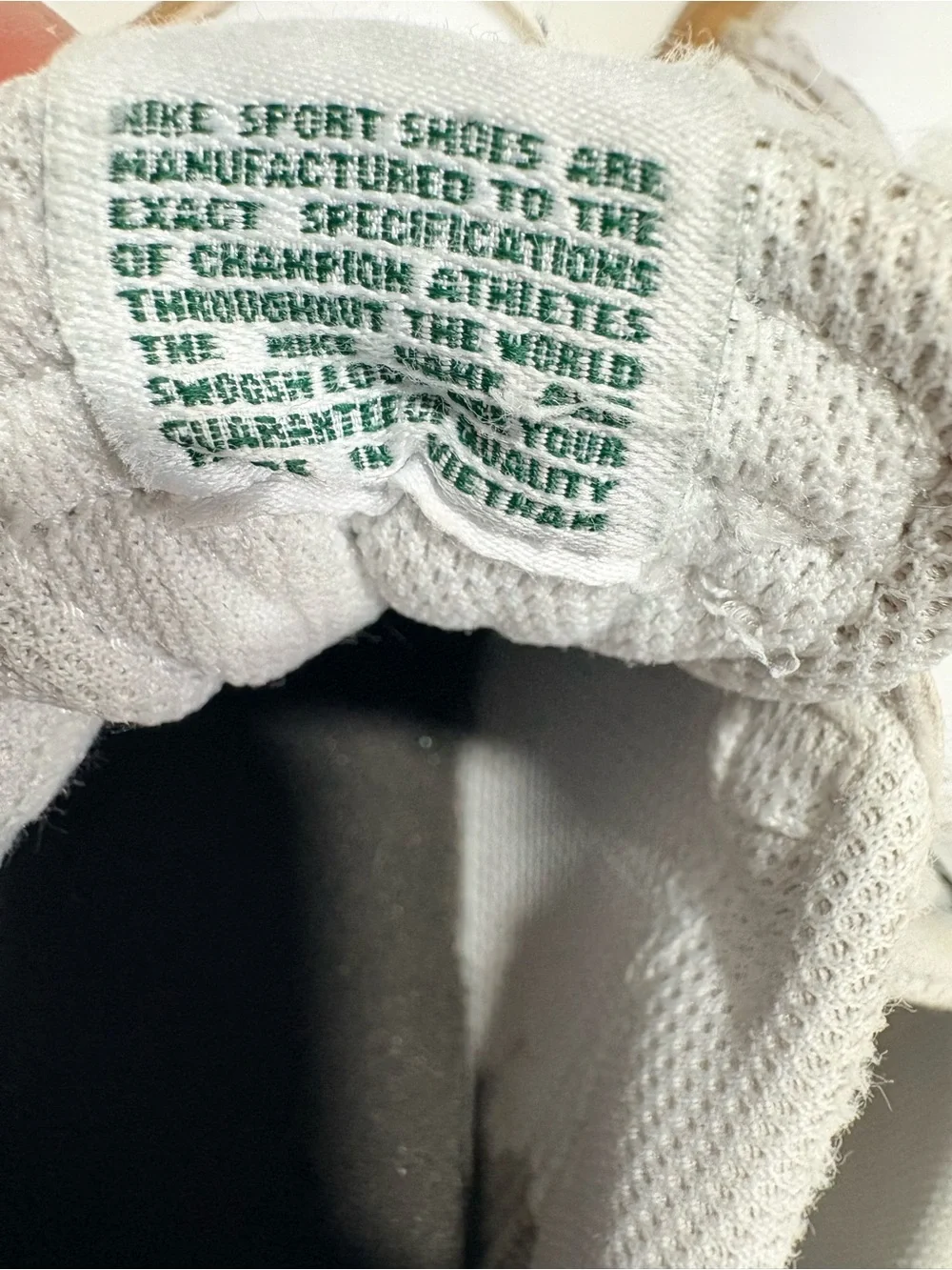 Nike Kids White Sneakers with Green Swoosh and Gum Sole